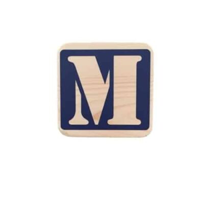 houten blok met letter
