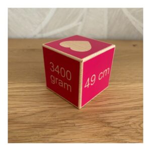 geboortekubus, gepersonaliseerd kraamcadeautje