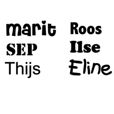 Lettertype houten blokken