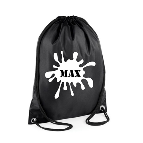 Rugzak/gymtas met naam – splash