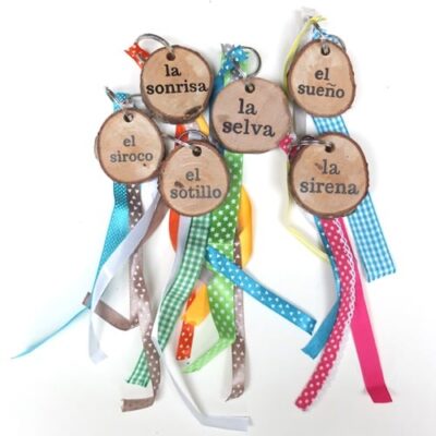 sleutelhanger met naam en logo