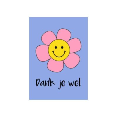 kaart dank je wel, ansichtkaart, wenskaart