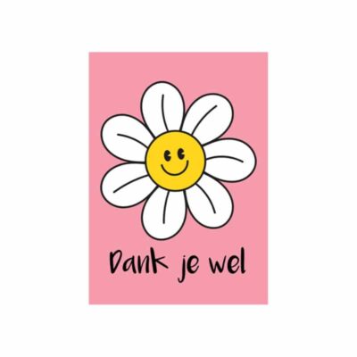 kaart dank je wel, ansichtkaart, wenskaart