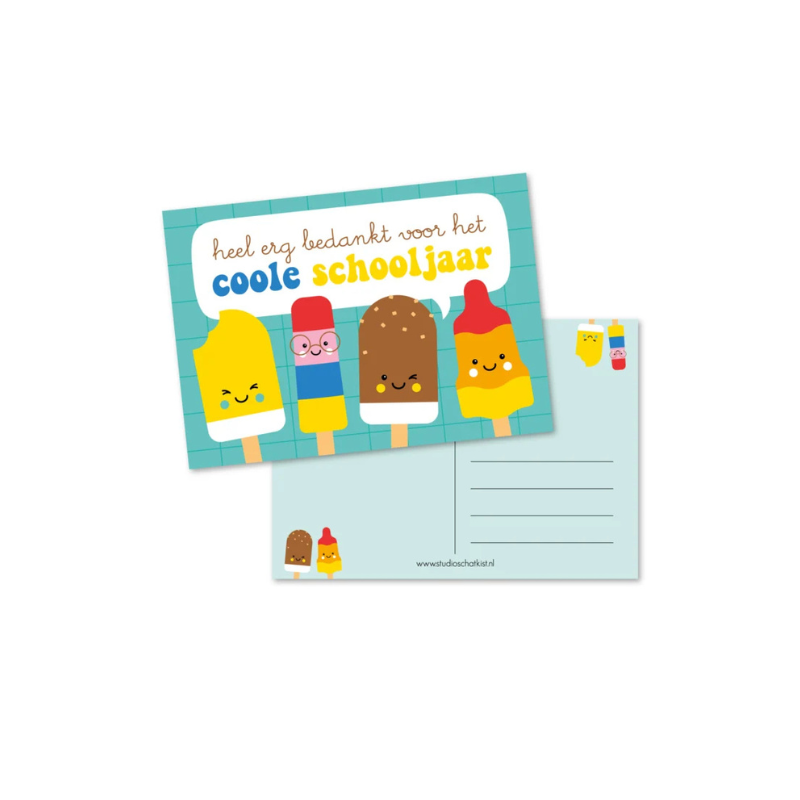 Kaart Heel erg bedankt voor het coole schooljaar