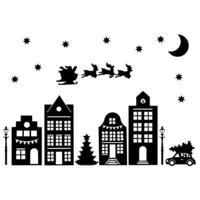 Raamsticker kerst, raamsticker kerstmis