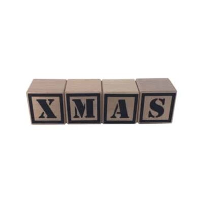 houten blokken kerst