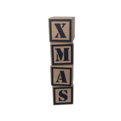 houten blokken kerst