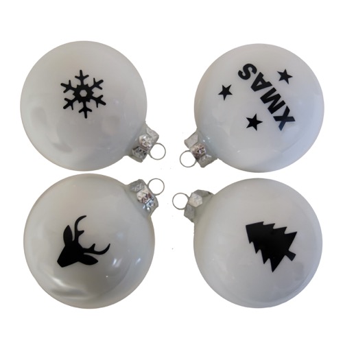 kerstballen met stickers