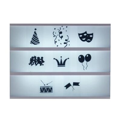 Lightbox symbolen carnaval