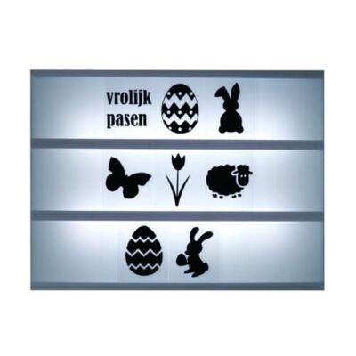 Lightbox symbolen Pasen, paasdecoratie
