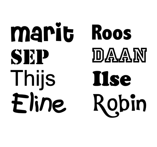Lettertypen broodtrommel