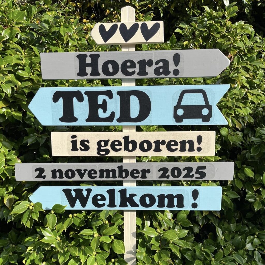 bord geboorte, geboortebord