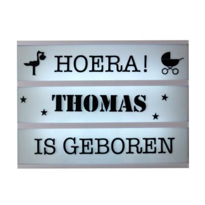 Lightbox geboorte
