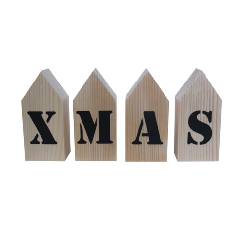 Houten huisjes XMAS