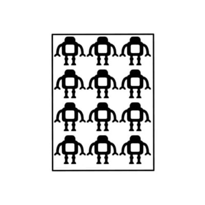 Traktatiestickers robot, traktatie robot