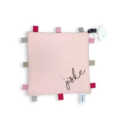 Labeldoekje met naam, kraamcadeautje met naam