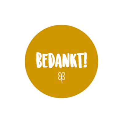 sticker bedankt