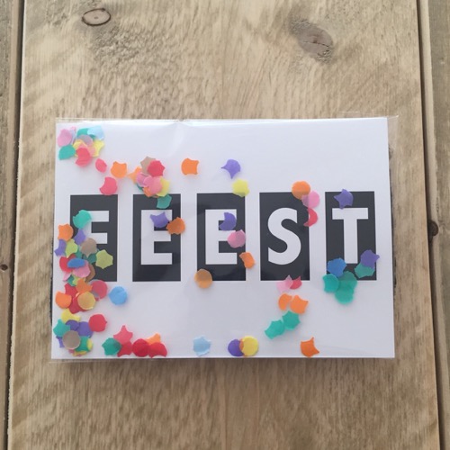 Kaart met confetti