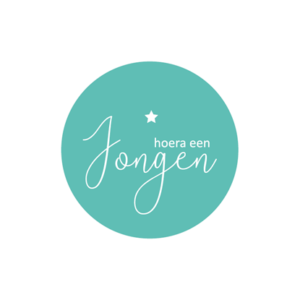 Sticker Hoera een jongen