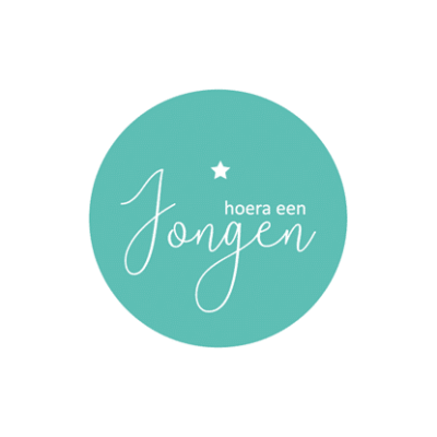 Sticker Hoera een jongen