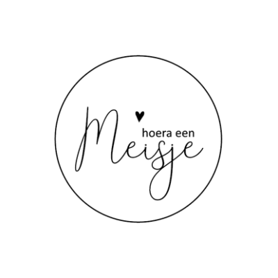 Sticker Hoera een meisje