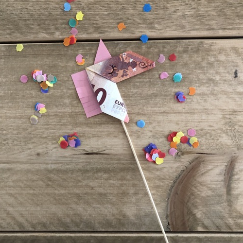 Geld geven unicorn
