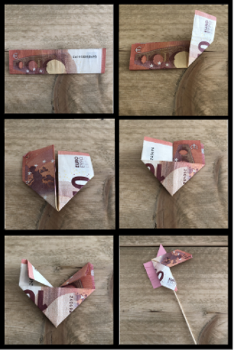Stappen geld geven unicorn