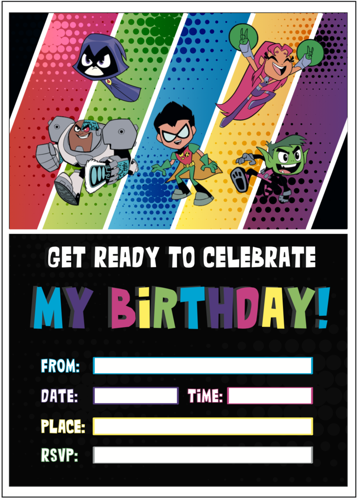 Uitnodiging Teen Titans Go!