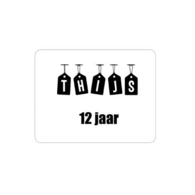 sticker traktatie met naam, traktatiesticker met naam