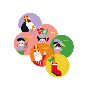 inpakken Sinterklaascadeautjes, cadeaustickers Sinterklaas