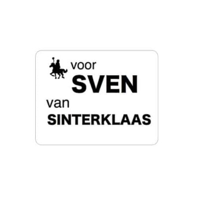 Sticker inpakken Sinterklaas