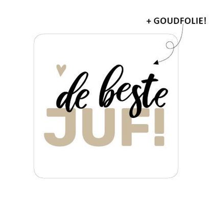 conjunctie Eerlijk leeuwerik Sticker De beste juf - van Kootje