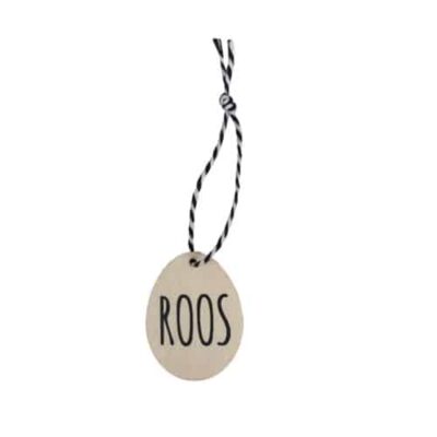 Houten paasei met naam, gepersonaliseerde paasdecoratie, paasdecoratie