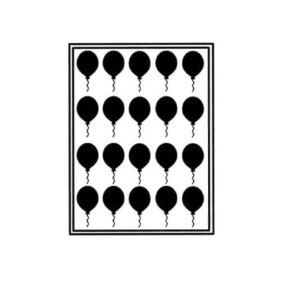 sticker ballon traktatie, traktatiesticker ballon