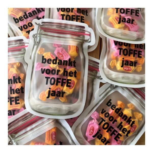 cadeautje einde schooljaar, cadeautje juf, cadeautje meester, weckpot