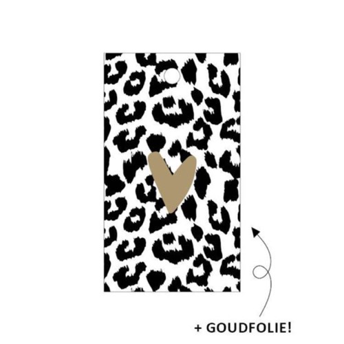 Cadeaukaartje hartje panter