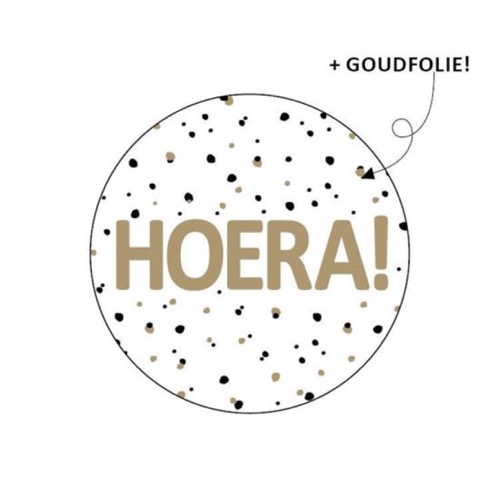 Sticker Hoera confetti