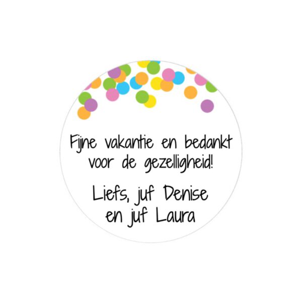 Sticker fijne vakantie