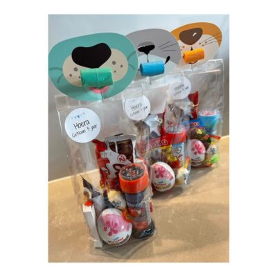 traktatiesticker, sticker traktatie
