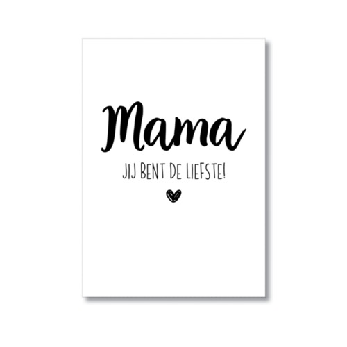 Kaart Mama jij bent de liefste