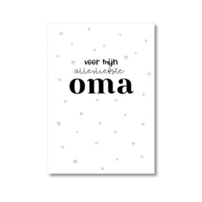 kaart oma, cadeautje oma, wenskaart oma, ansichtkaart oma
