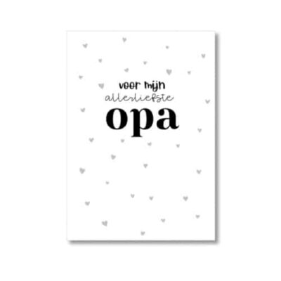 ansichtkaart opa, kaart opa, wenskaart opa