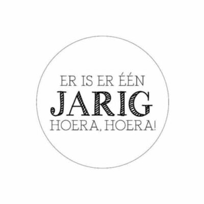 sticker verjaardag