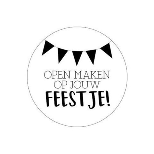 Sticker Open maken op jouw feestje!