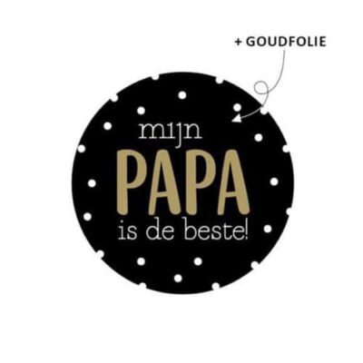cadeausticker papa, cadeautje Vaderdag, cadeautje papa