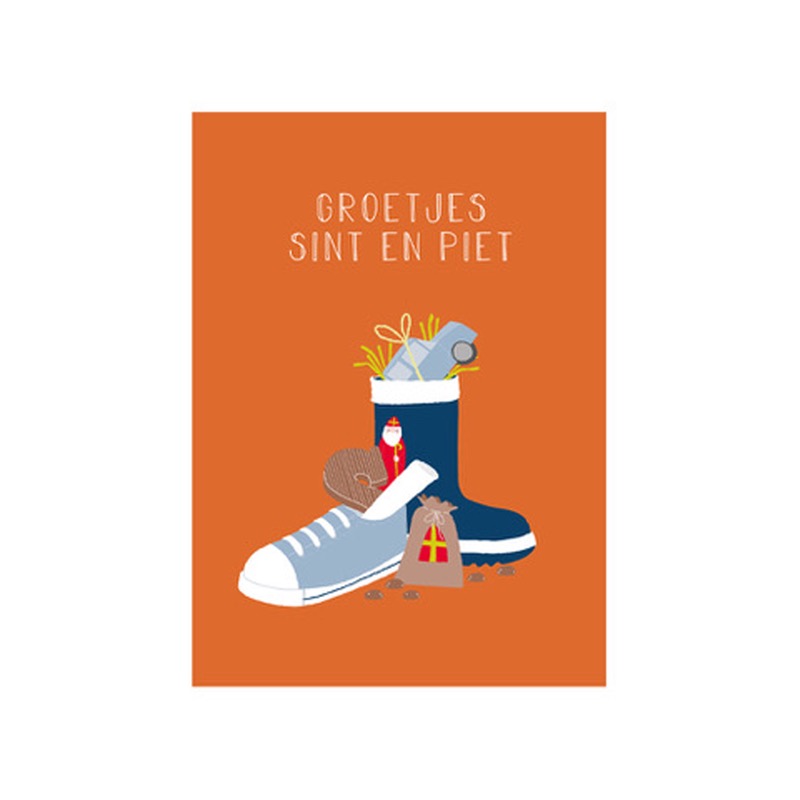 Kaart Groetjes Sint en Piet