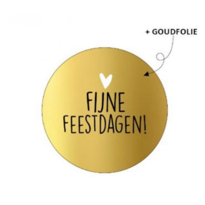 cadeausticker fijne feestdagen, cadeausticker kerst