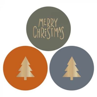 stickers inpakken kerst