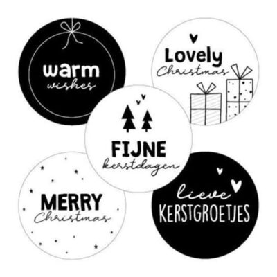 inpakken stickers kerst