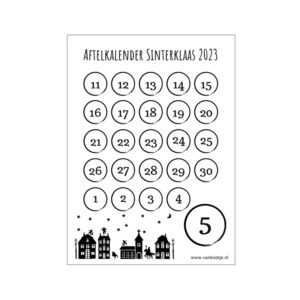 Aftelkalender Sinterklaas 2023, gratis aftelkalender Sinterklaas